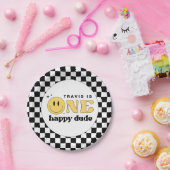 TRAVIS One Happy Dude Smile Gezicht Verjaardag Papieren Bordje (Feest)