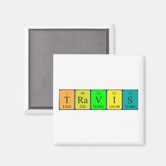 Travis periodiek table name magnet (Voorkant / Achterkant)