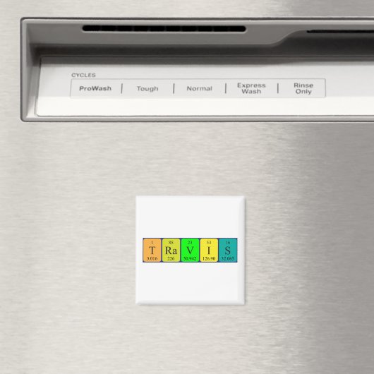 Travis periodiek table name magnet (Insitu (Vaatwasser))