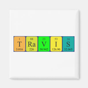 Travis periodiek table name magnet