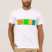 Travis periodiek table name shirt (Voorkant)