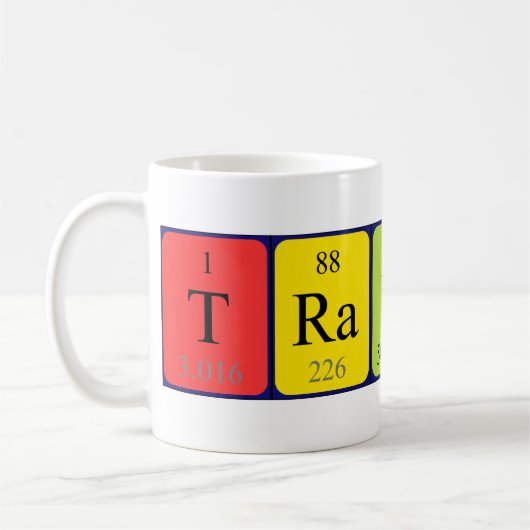 Travis periodieke lijstnaam mok (Links)