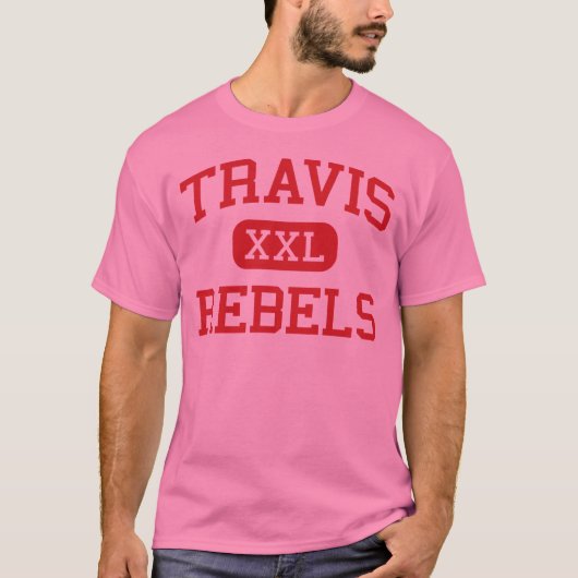 Travis - Rebellen - High School - Austin Texas T-shirt (Voorkant)