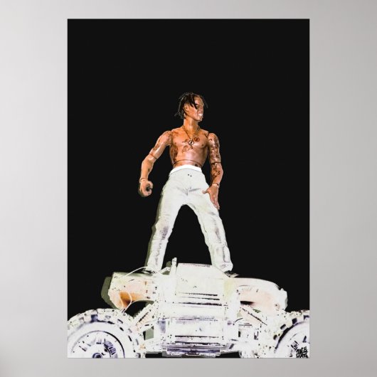 Travis Scott Rodeo A3 grootte uitgebreid Album omg Poster (Voorkant)