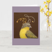 Travis the Nashville warbler card Kaart (Gele Bloem)