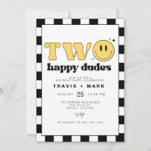 TRAVIS Twee gelukkige dudes glimlach gezicht eerst Kaart (Voorkant)