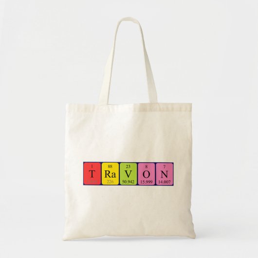 Travon periodieke lijstnaam canvas tas (Voorkant)