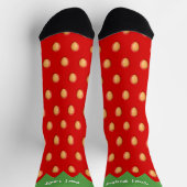 Trawberry Background Pattern Socks Sokken (Top)