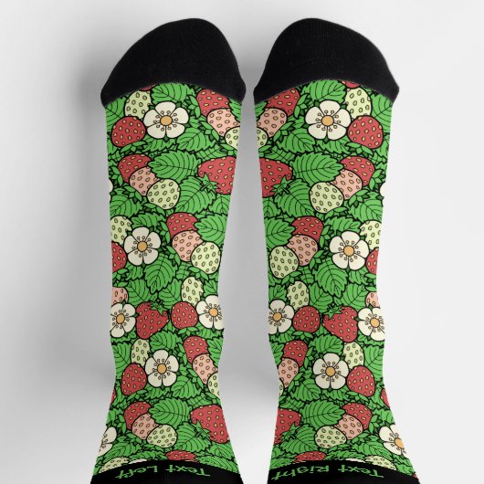 Trawberry Background Pattern Socks Sokken (Top)