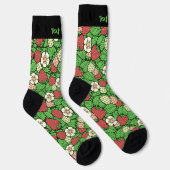 Trawberry Background Pattern Socks Sokken (Rechts)