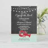 Trawfish boil Engagement Party Check Light Lobster Kaart (Staand voorkant)