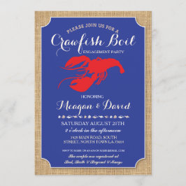 Trawfish boil Engagement Party Shower Lobster Kaart