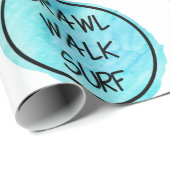 Trawl Walk Surf blauw patroon Cadeaupapier (Rol Hoek)