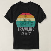 Trawlboot is Gevist met een reddingstrein T-shirt (Design voorkant)