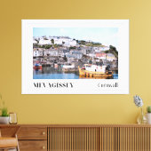 Trawler komt naar huis, Mevagissey, Cornwall Canvas Afdruk (Insitu (Woonkamer))