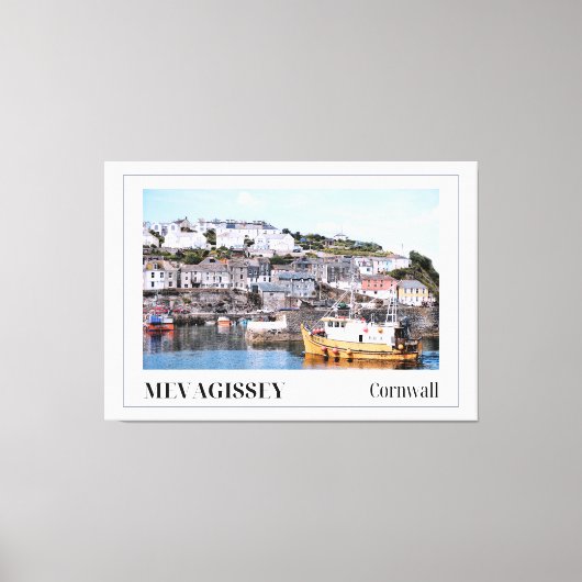 Trawler komt naar huis, Mevagissey, Cornwall Canvas Afdruk (Voorkant)