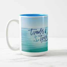 Trawler Trash - (Dit kan rum zijn) Tweekleurige Koffiemok