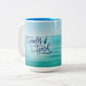 Trawler Trash - (Dit kan rum zijn) Tweekleurige Koffiemok (Voorkant links)