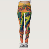 "Tray Bien" Futuristisch Nostalgisch Leggings (Voorkant)