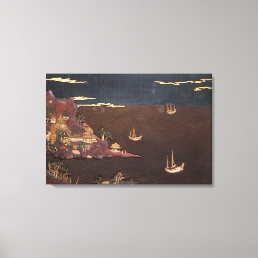 Tray met mariene scène canvas afdruk (Voorkant)