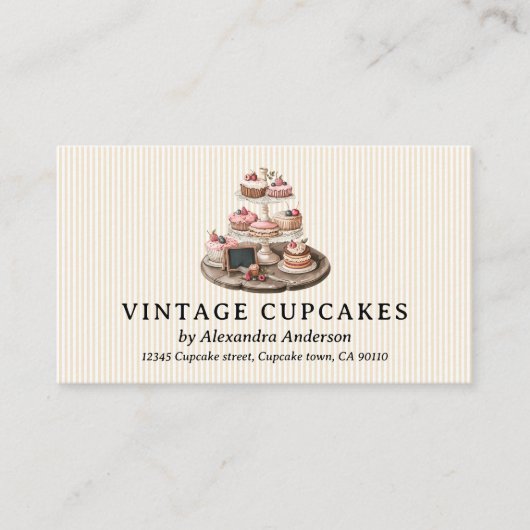  trayed cupcakes klantenkaartje (Voorkant)