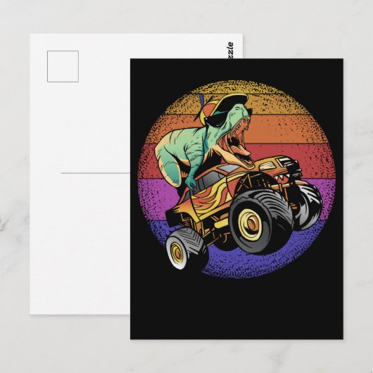 Trays Dinosaur Monster Trucks Briefkaart (Voorkant / Achterkant)