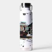 TRC Neon tram bij stn Geïsoleerde Waterfles (Voorkant)