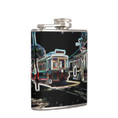 TRC Neon tram bij stn Small Wrapped Flask Heupfles (Rechts)