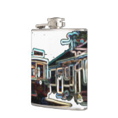 TRC Neon tram bij stn Small Wrapped Flask Heupfles (Links)