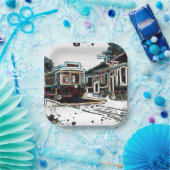 TRC Neon tram bij stn Square Paper Bord (Feest)