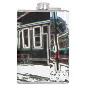 TRC Neon tram bij stn Vinyl Wrapped Flask Heupfles (Achterkant)
