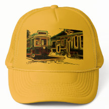 TRC Neon tram bij stn Yellow Trucker Hat