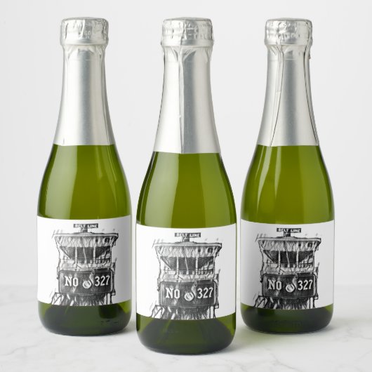 TRC Schets Mini Campagne Fles Etiket Set (Flessen)