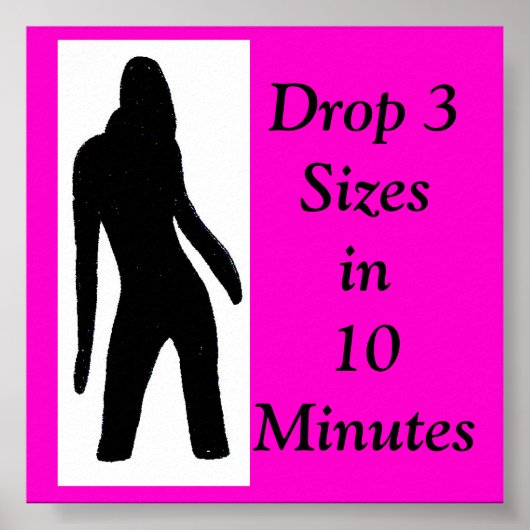 tre2 lady logo, Drop 3 Sizesin10 Minutes Poster (Voorkant)