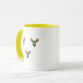 Tre älgar på en mugg mok (Voorkant links)
