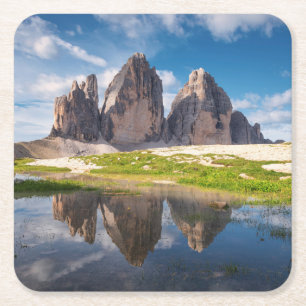 Tre Cime di Lavaredo/Drei Zinnen Dolomiet berg Kartonnen Onderzetters