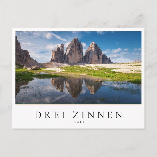 Tre Cime di Lavaredo/Drei Zinnen Dolomite mountain Briefkaart (Voorkant)