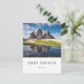 Tre Cime di Lavaredo/Drei Zinnen Dolomite mountain Briefkaart (Staand voorkant)