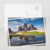 Tre Cime di Lavaredo/Drei Zinnen Dolomite mountain Briefkaart (Voorkant / Achterkant)