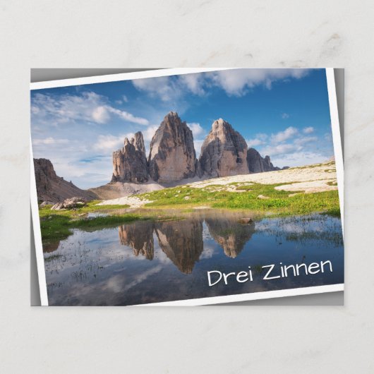 Tre Cime di Lavaredo/Drei Zinnen Dolomite mountain Briefkaart (Voorkant)