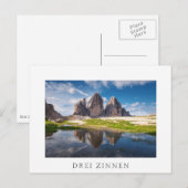 Tre Cime di Lavaredo/Drei Zinnen Dolomite mountain Briefkaart (Voorkant / Achterkant)