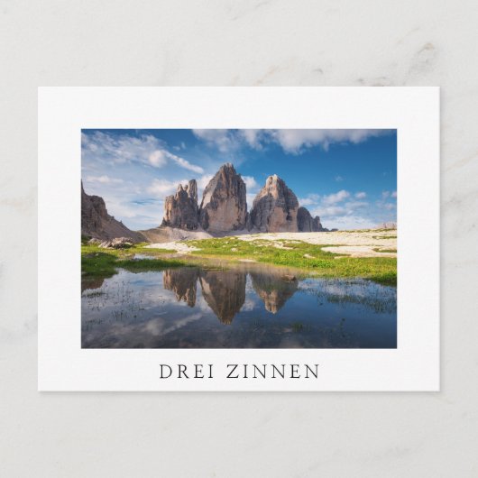 Tre Cime di Lavaredo/Drei Zinnen Dolomite mountain Briefkaart (Voorkant)
