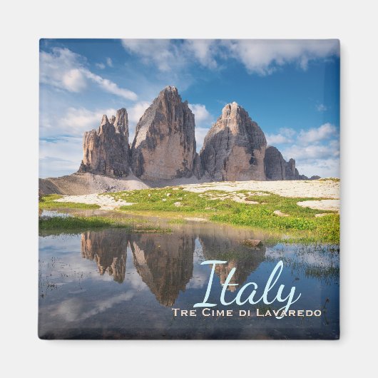 Tre Cime di Lavaredo/Drei Zinnen Dolomite mountain Magneet (Voorkant)