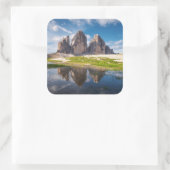 Tre Cime di Lavaredo/Drei Zinnen Dolomite mountain Vierkante Sticker (Tas)