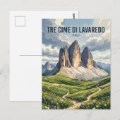 Tre Cime di Lavaredo Italië Briefkaart (Voorkant / Achterkant)
