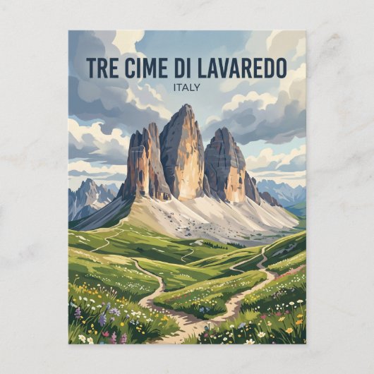 Tre Cime di Lavaredo Italië Briefkaart (Voorkant)