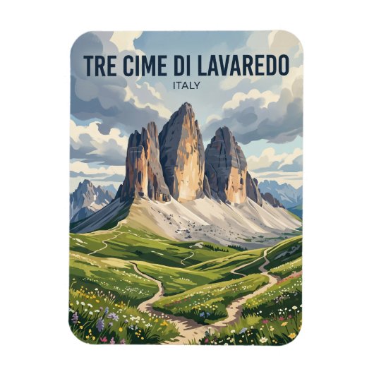 Tre Cime di Lavaredo Italië Magneet (Verticaal)