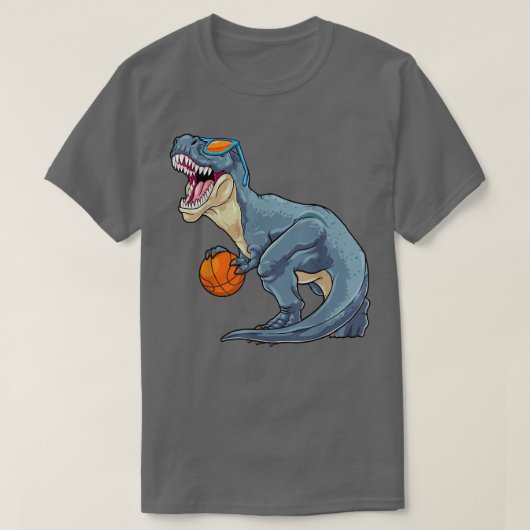 Tre Dinosaur Basketball Cute Sport Toddler Player T-shirt (Design voorkant)