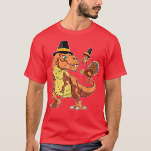 TRe Dinosaur Kalkoen Buddy Pelgrimshoed Grappig Be T-shirt