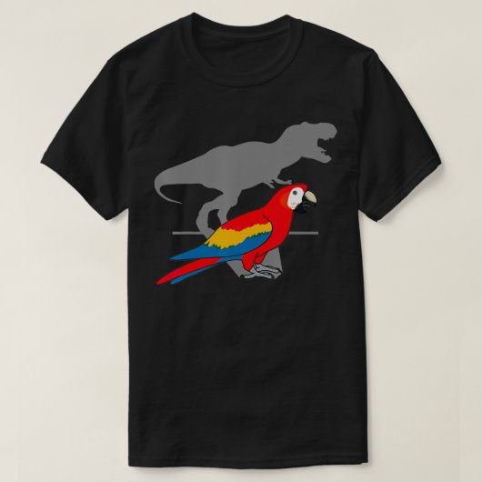 TRe Scarlet Macaw, Funny Dinosaur Parrot, Birb mem T-shirt (Design voorkant)